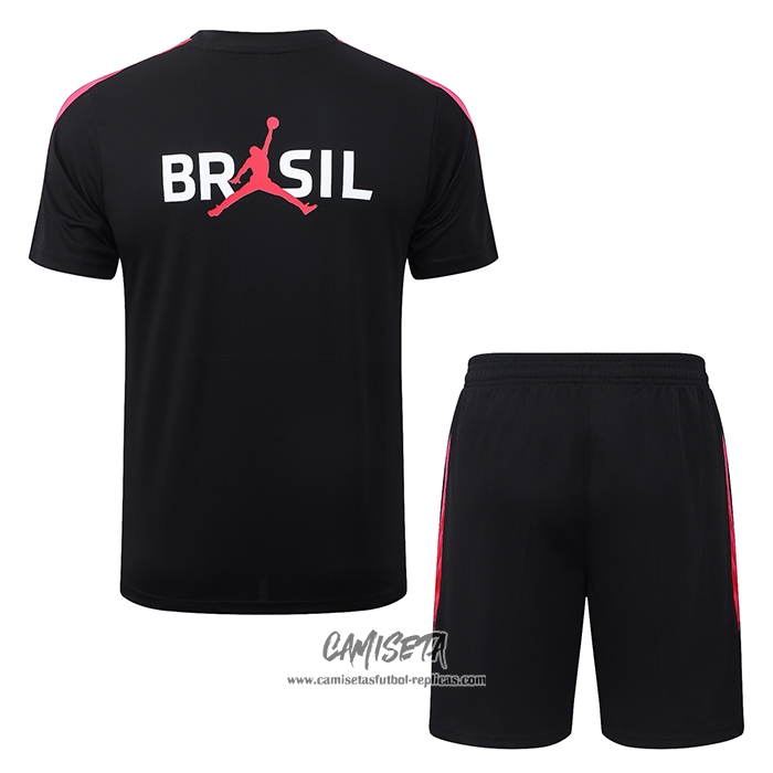 Chandal del Brasil 2026-2027 Manga Corta Negro - Pantalon Corto